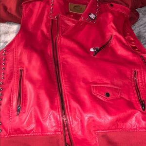 Iro-Ochi red leather vest